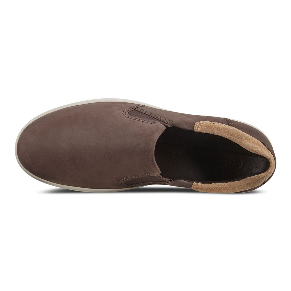 ECCO Mens Slip On Brown - Soft 7 Sneakerss - ESI-831952